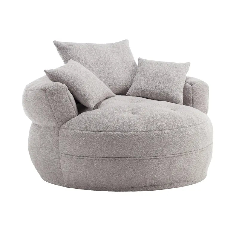 Fauteuil rond paresseux – Blanc/Bleu/Gris/Jaune/Orange/Rose fuchsia/Bleu marine/Vert, siège individuel et deux places