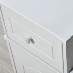 Banc de rangement pour chaussures avec coussin en PU et tiroir amovible