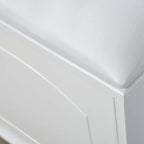 Banc de rangement pour chaussures avec coussin en PU et tiroir amovible