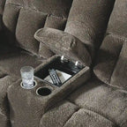 Causeuse double inclinable avec console - 80 larg. x 40 prof. x 42 haut.