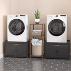 Socle robuste en métal pour lave-linge et sèche-linge noir / blanc – Unité simple, anti-vibration