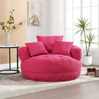 Fauteuil rond paresseux – Blanc/Bleu/Gris/Jaune/Orange/Rose fuchsia/Bleu marine/Vert, siège individuel et deux places
