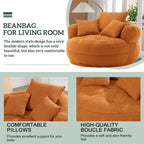 Fauteuil rond paresseux – Blanc/Bleu/Gris/Jaune/Orange/Rose fuchsia/Bleu marine/Vert, siège individuel et deux places