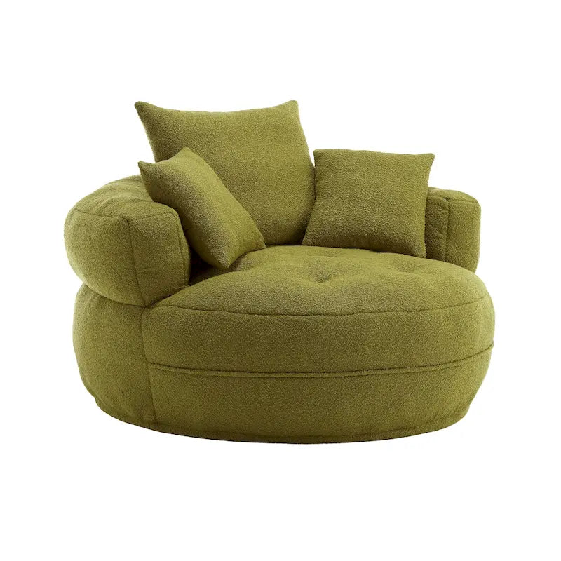 Fauteuil rond paresseux – Blanc/Bleu/Gris/Jaune/Orange/Rose fuchsia/Bleu marine/Vert, siège individuel et deux places