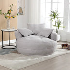 Fauteuil rond paresseux – Blanc/Bleu/Gris/Jaune/Orange/Rose fuchsia/Bleu marine/Vert, siège individuel et deux places