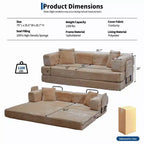 Canapé-lit convertible 5-en-1 de 80,7 po – Velours côtelé, 1 200 lb, aucun assemblage requis