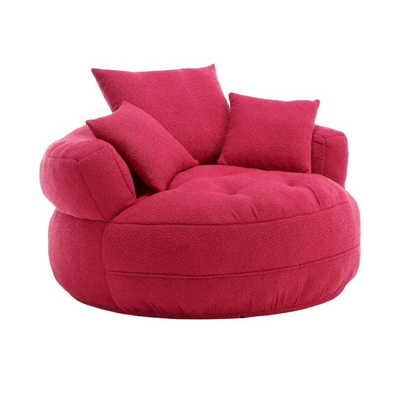 Fauteuil rond paresseux – Blanc/Bleu/Gris/Jaune/Orange/Rose fuchsia/Bleu marine/Vert, siège individuel et deux places