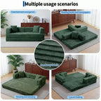 Canapé-lit convertible 5-en-1 de 80,7 po – Velours côtelé, 1 200 lb, aucun assemblage requis