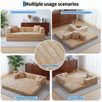 Canapé-lit convertible 5-en-1 de 80,7 po – Velours côtelé, 1 200 lb, aucun assemblage requis