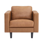 Canapé en cuir véritable du milieu du siècle, canapé de luxe pour salon, bureau à domicile, chambre à coucher