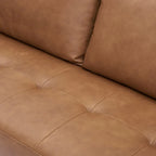 Canapé en cuir véritable du milieu du siècle, canapé de luxe pour salon, bureau à domicile, chambre à coucher