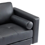 Canapé en cuir véritable du milieu du siècle, canapé de luxe pour salon, bureau à domicile, chambre à coucher