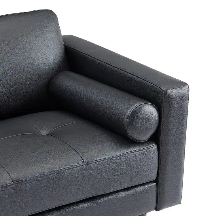 Genuine Mid-Century Leather Sofa Couch for Living Room Luxury Couch Sofa Furniture for Home Office Bedroom