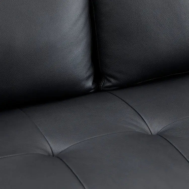 Genuine Mid-Century Leather Sofa Couch for Living Room Luxury Couch Sofa Furniture for Home Office Bedroom