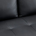 Canapé en cuir véritable du milieu du siècle, canapé de luxe pour salon, bureau à domicile, chambre à coucher