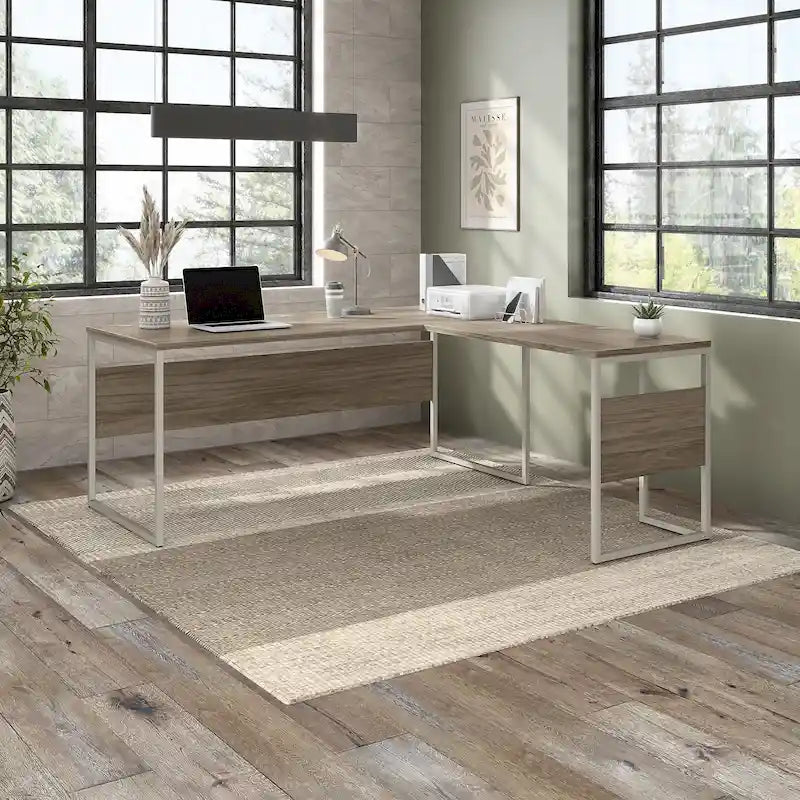 72W x 30D L Shaped Table Desk by