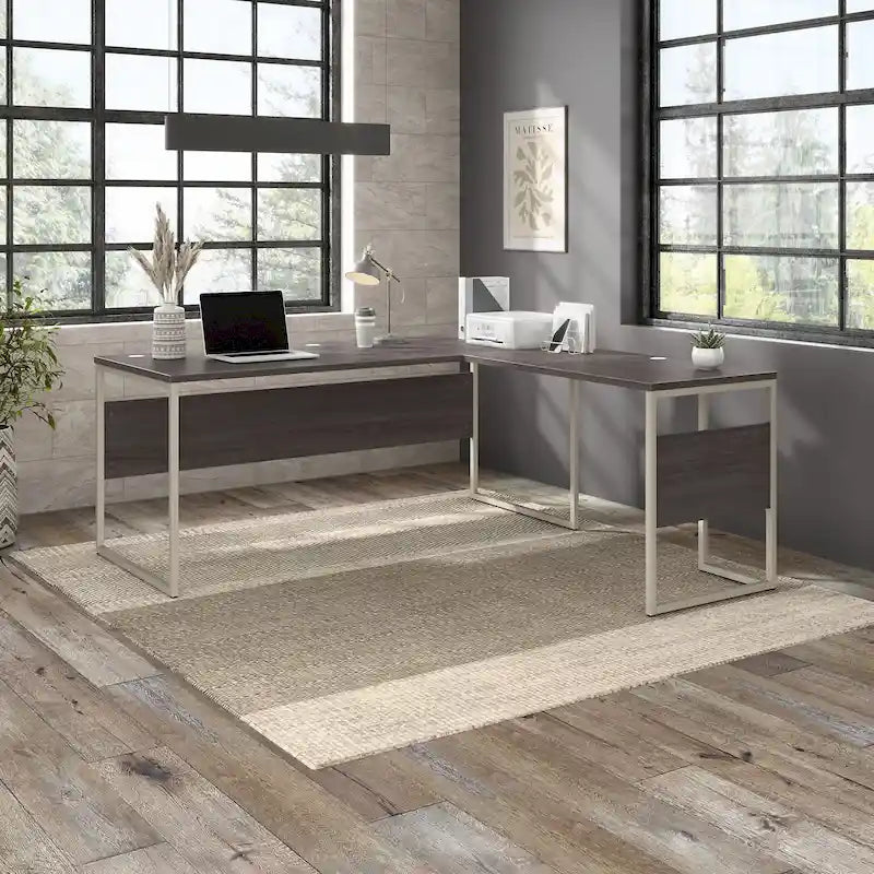 72W x 30D L Shaped Table Desk by