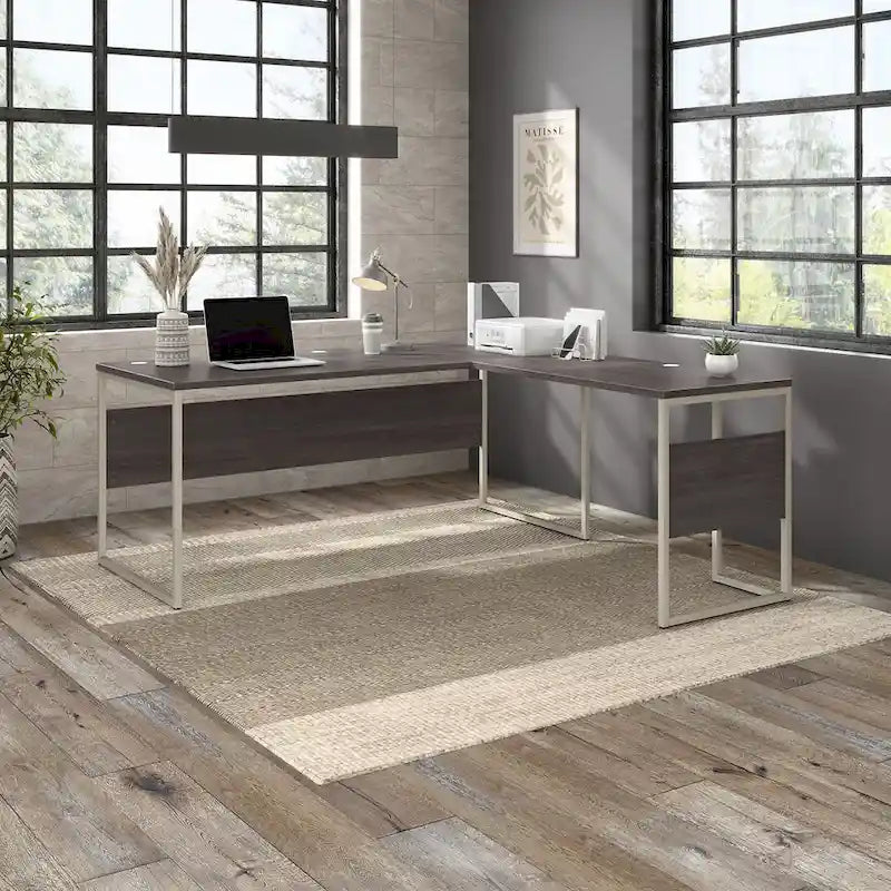 72W x 30D L Shaped Table Desk by