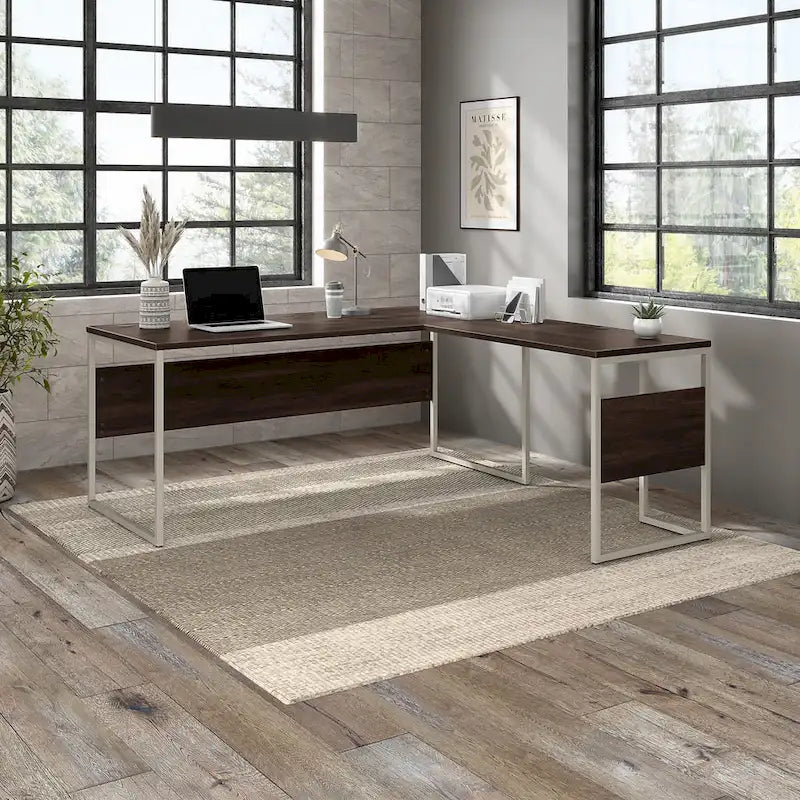 72W x 30D L Shaped Table Desk by