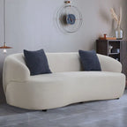 Canapé Courbe Moderne 3 Places 86,61 pouces en Tissu Rembourré