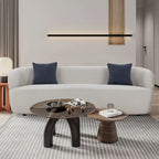 Canapé Courbe Moderne 3 Places 86,61 pouces en Tissu Rembourré