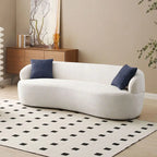 Canapé Courbe Moderne 3 Places 86,61 pouces en Tissu Rembourré