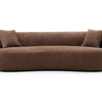 Canapé Courbe Moderne 3 Places 86,61 pouces en Tissu Rembourré