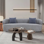 Canapé Courbe Moderne 3 Places 86,61 pouces en Tissu Rembourré