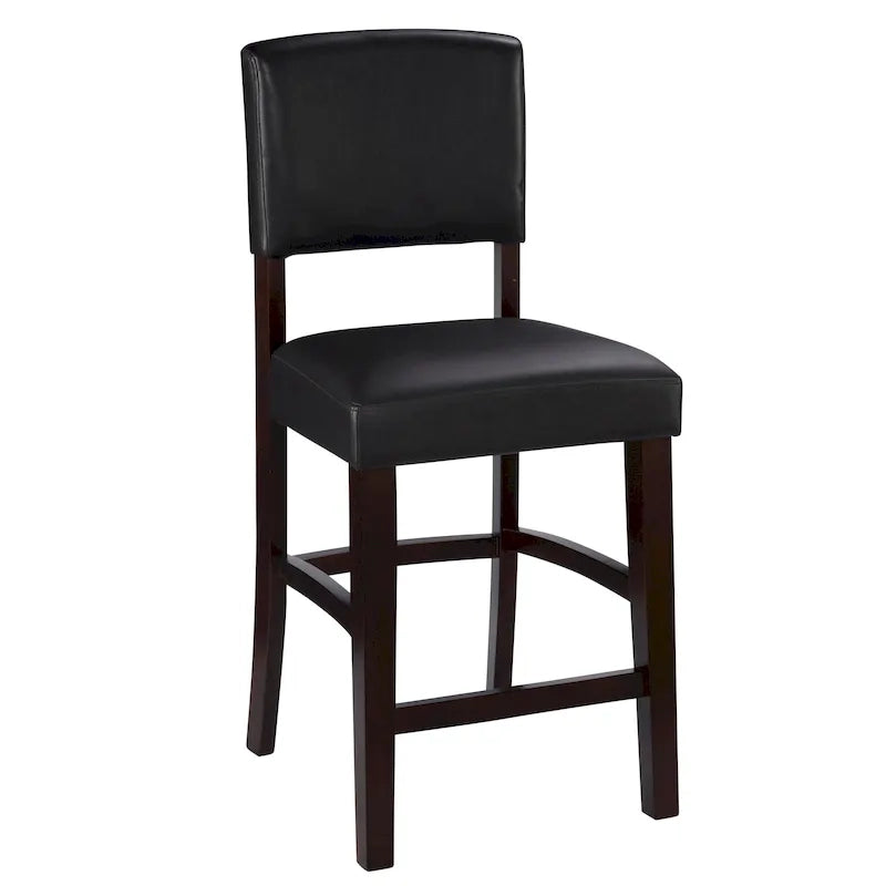 Faux Leather 24.17-inch Espresso Counter Stool