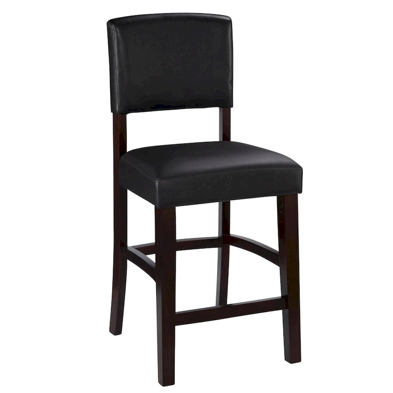 Faux Leather 24.17-inch Espresso Counter Stool