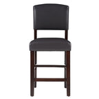 Tabouret de comptoir en similicuir, espresso, 24,17 po