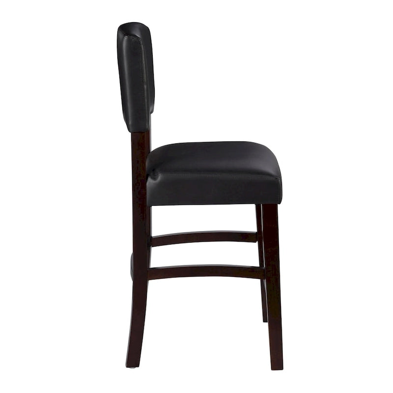 Faux Leather 24.17-inch Espresso Counter Stool