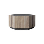 Table basse rétro de jardin hexagonale avec 2 tiroirs