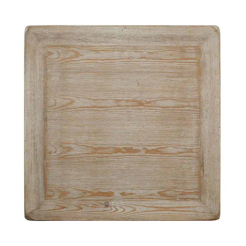 Square Side Table w/Drawer, 27Inch Tall, White Wash
