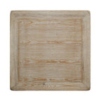 Table d'appoint carrée avec tiroir, 68,5 cm de haut, finition blanc délavé