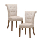 Chaise de salle à manger crème (lot de 2)