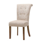 Chaise de salle à manger crème (lot de 2)