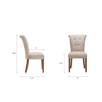 Chaise de salle à manger crème (lot de 2)