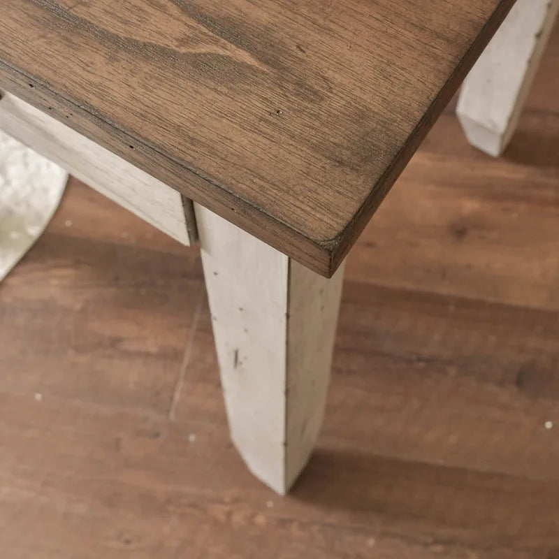 Two-Tone Ivory and Honey Coffee Table