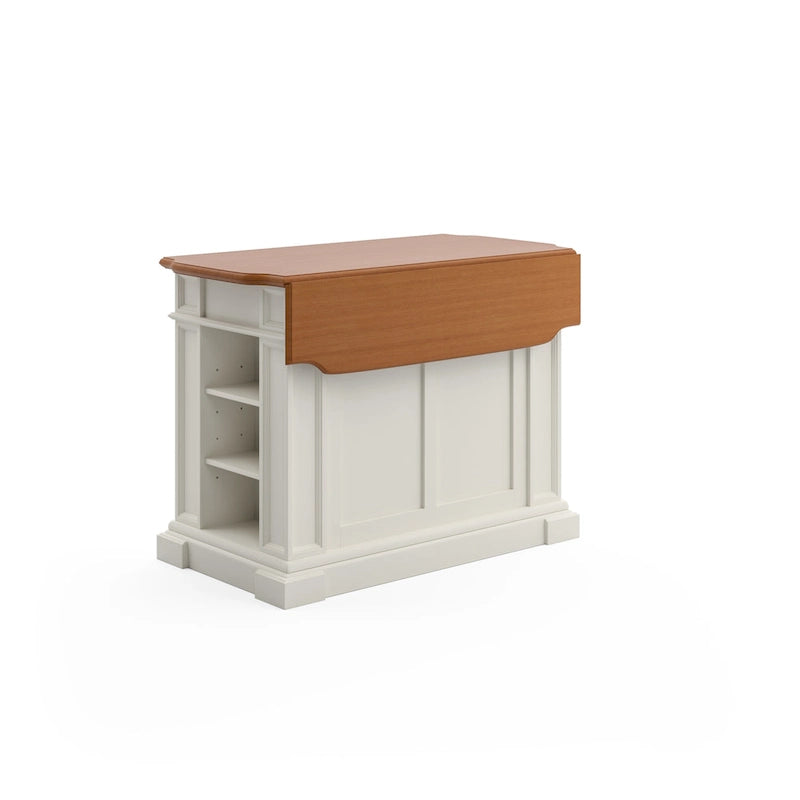 White Distressed Oak Kitchen Island