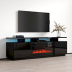Meuble TV moderne Eva avec cheminée électrique