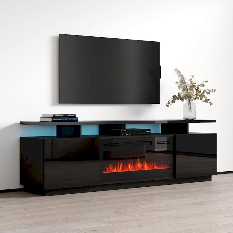Eva Modern TV Stand with Electric Fireplace