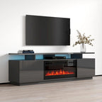 Meuble TV moderne Eva avec cheminée électrique
