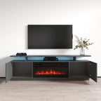 Meuble TV moderne Eva avec cheminée électrique