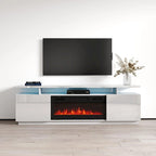 Meuble TV moderne Eva avec cheminée électrique