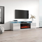 Meuble TV moderne Eva avec cheminée électrique