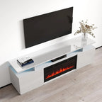 Meuble TV moderne Eva avec cheminée électrique