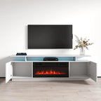 Meuble TV moderne Eva avec cheminée électrique
