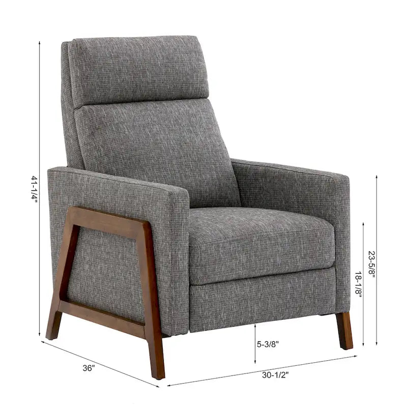 Push Back Recliner in Performance Fabric by