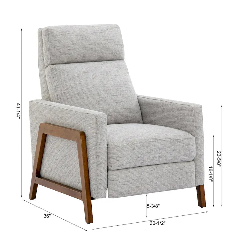 Push Back Recliner in Performance Fabric by